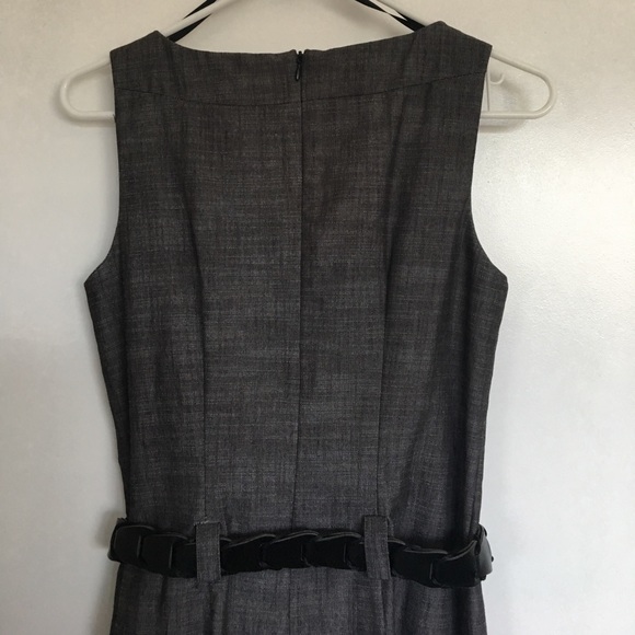 Grey/Charcoal Office Fitted Dress. - Picture 4 of 5