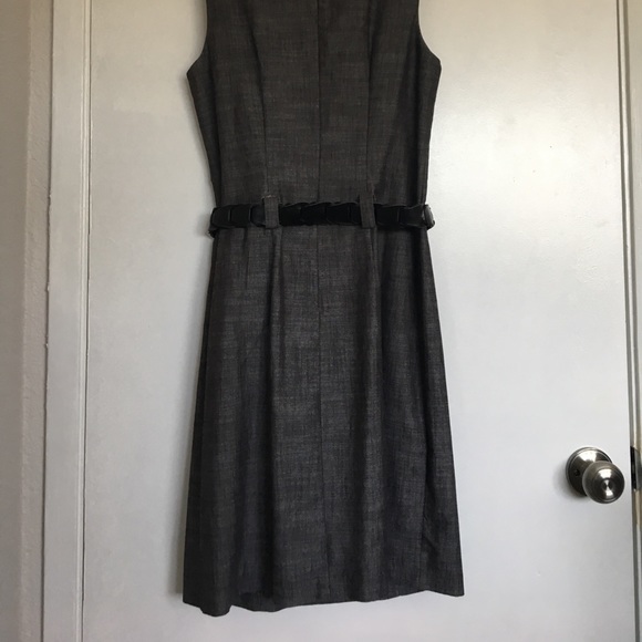Grey/Charcoal Office Fitted Dress. - Picture 5 of 5