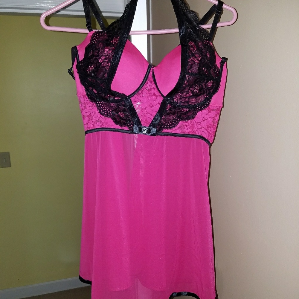 Open back halter chemise