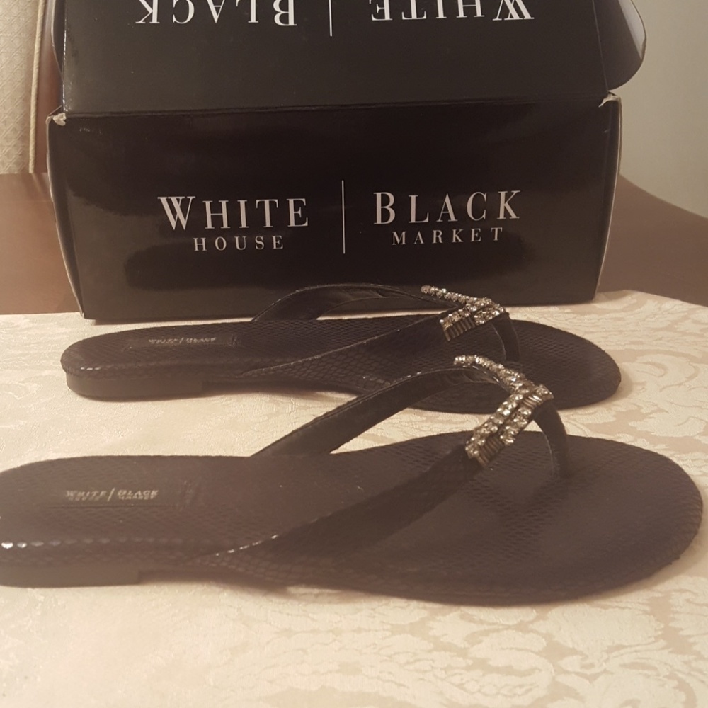 Black and white Jena sandles