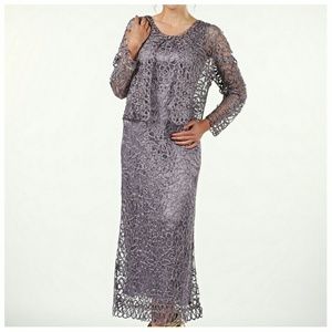 Soulmates 2-pc 100% silk jacket dress set