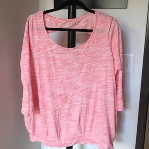 Lane Bryant 3/4 Sleeve Top with Cutout on Back