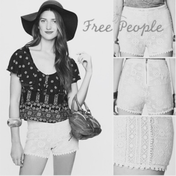 FP Crochet Lace High Waist Shorts - Picture 1 of 3