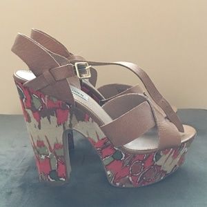 Steve Madden printed platform heels