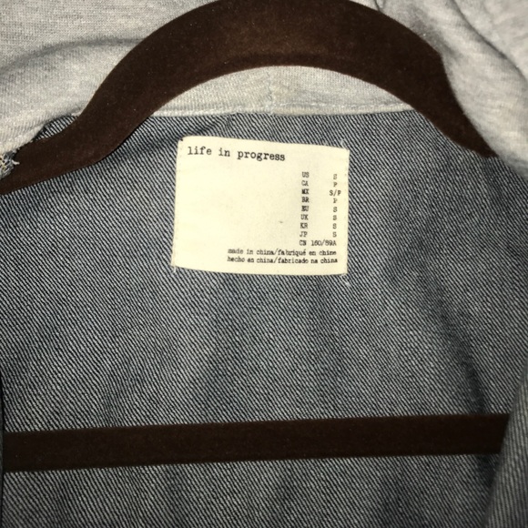 Denim Jacket with Gray Sleeves - Picture 3 of 3