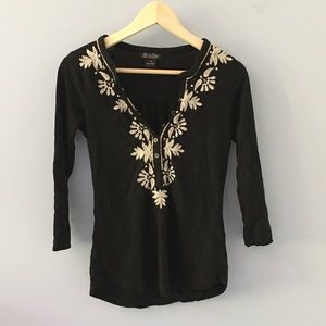 Lucky Brand embroidered top