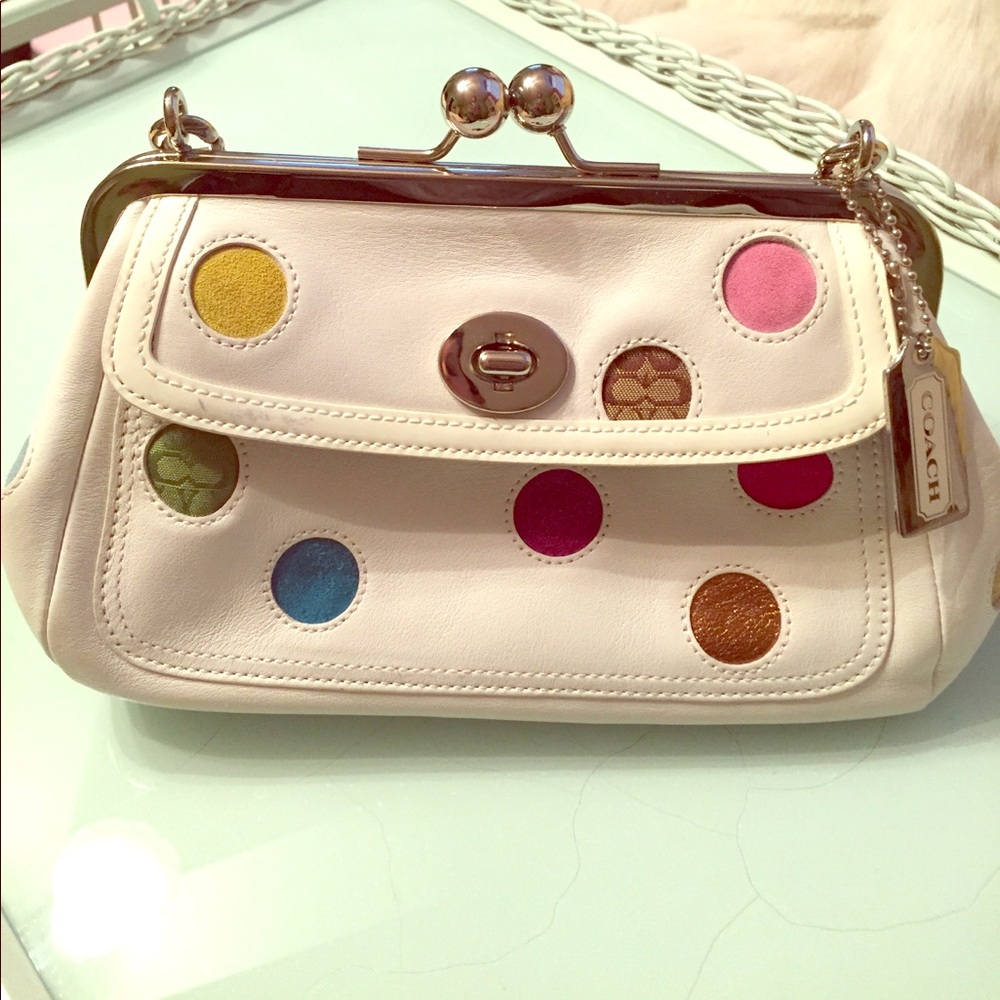 COACH Limited edition multi color polka dots. RARE