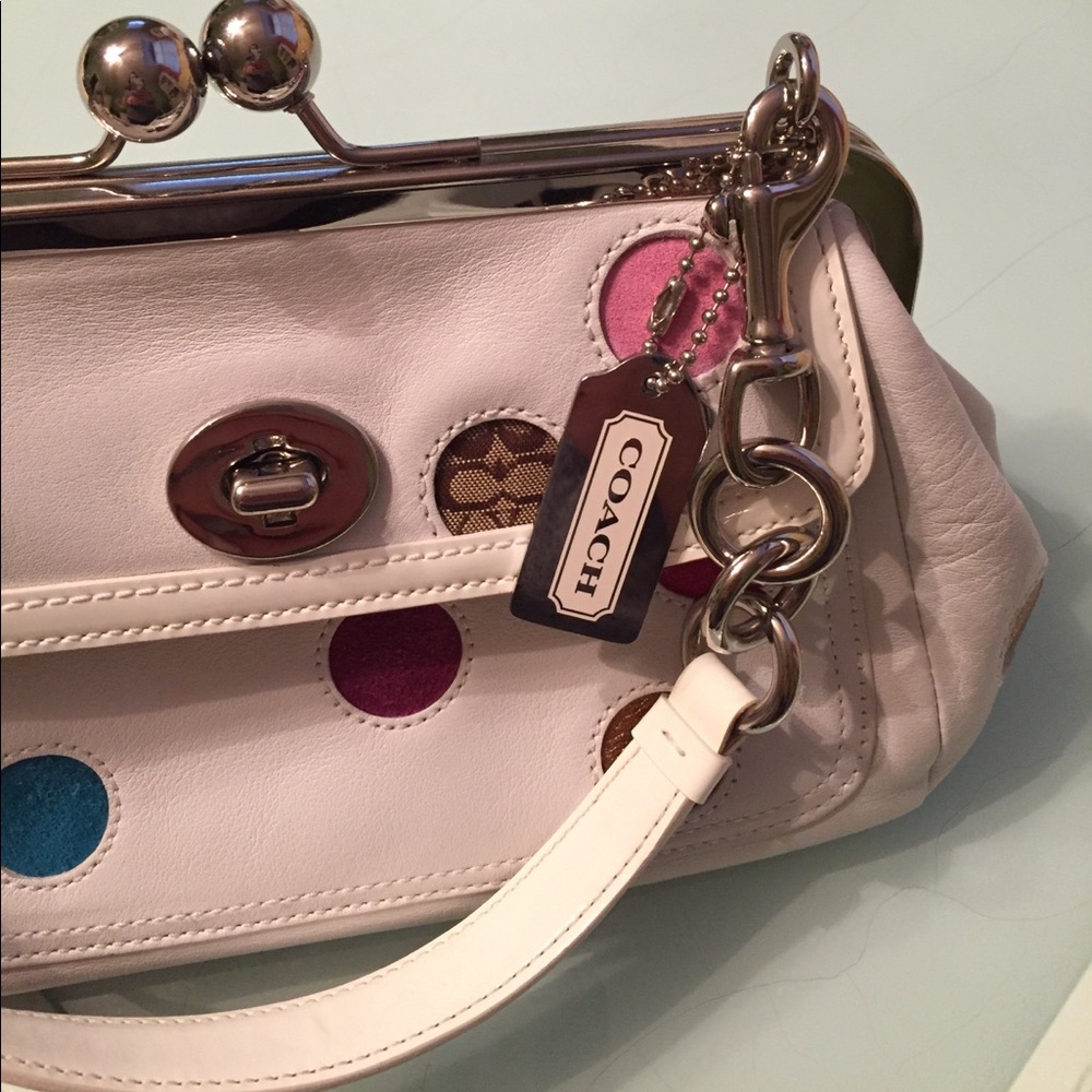 COACH Limited edition multi color polka dots. RARE - Picture 6 of 7