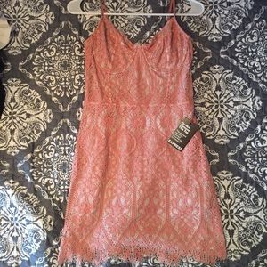 Pink lace dress