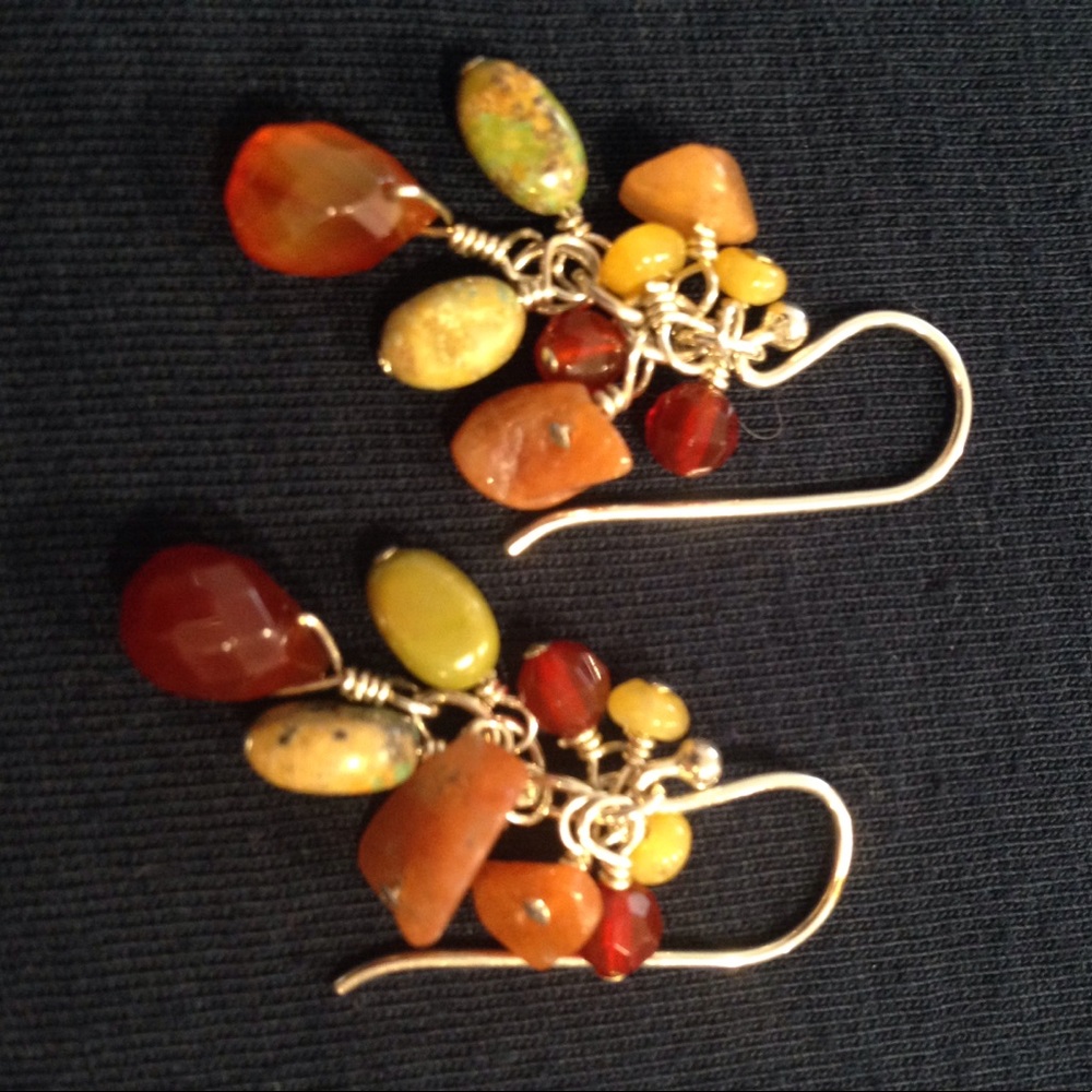 Multi stone earrings