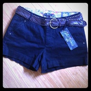 Black Shorts with Belt, size 14