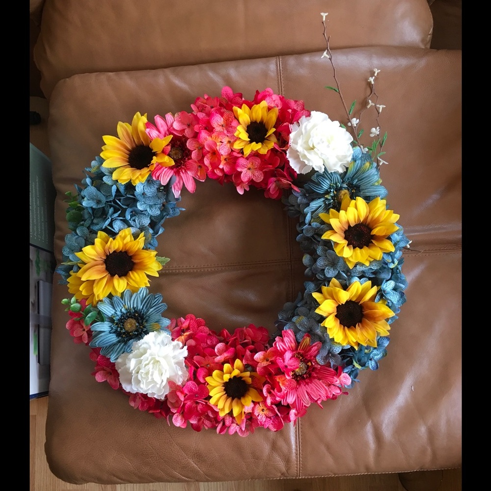 Floral front door wreath!