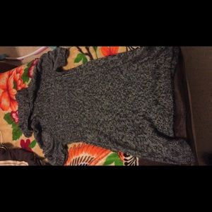 Turtle neck dress charcoal In color