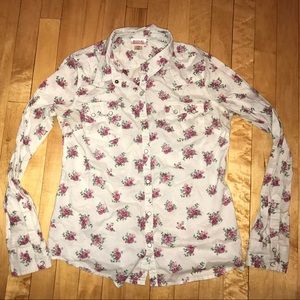 White floral Mossimo top