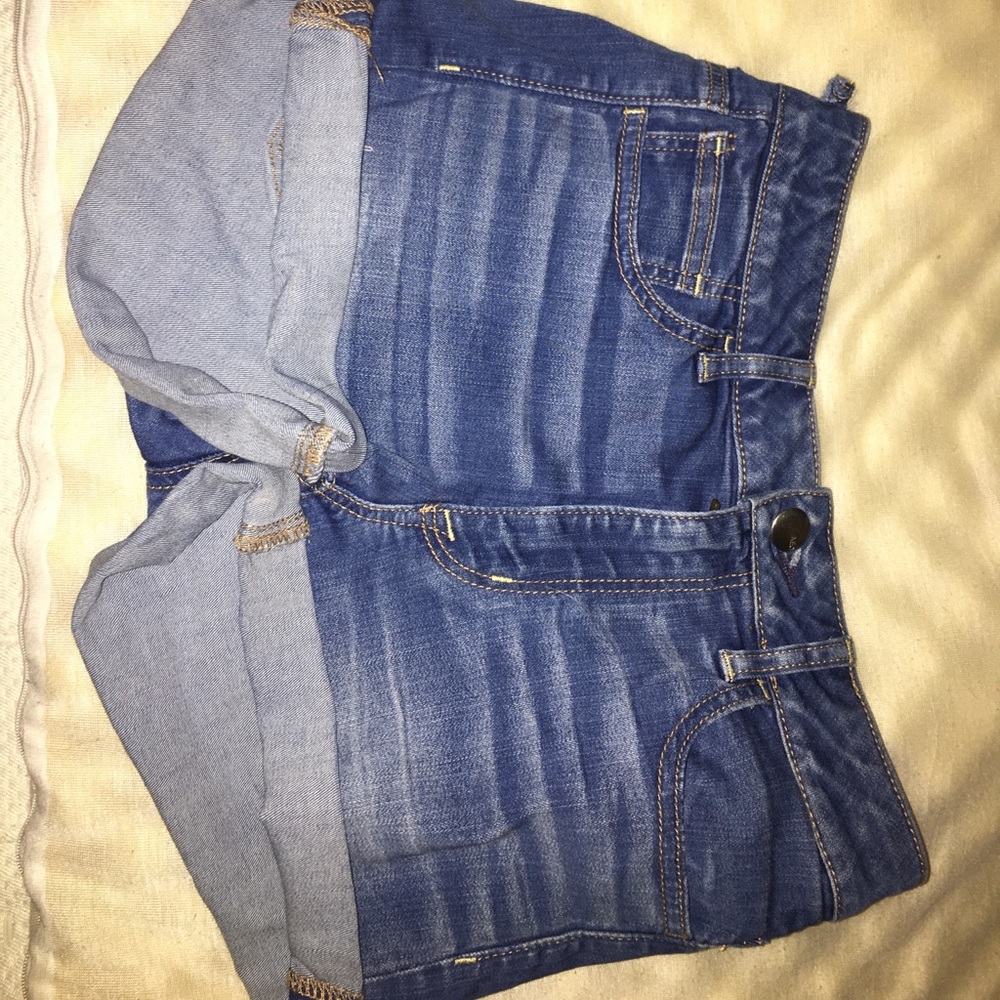American eagle high rise denim short