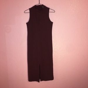 Maroon fitted dress