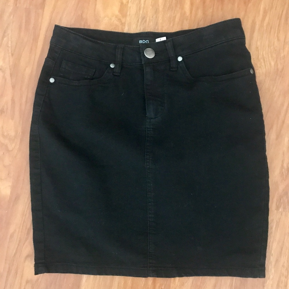 Urban Outfitters Black Denim Skirt