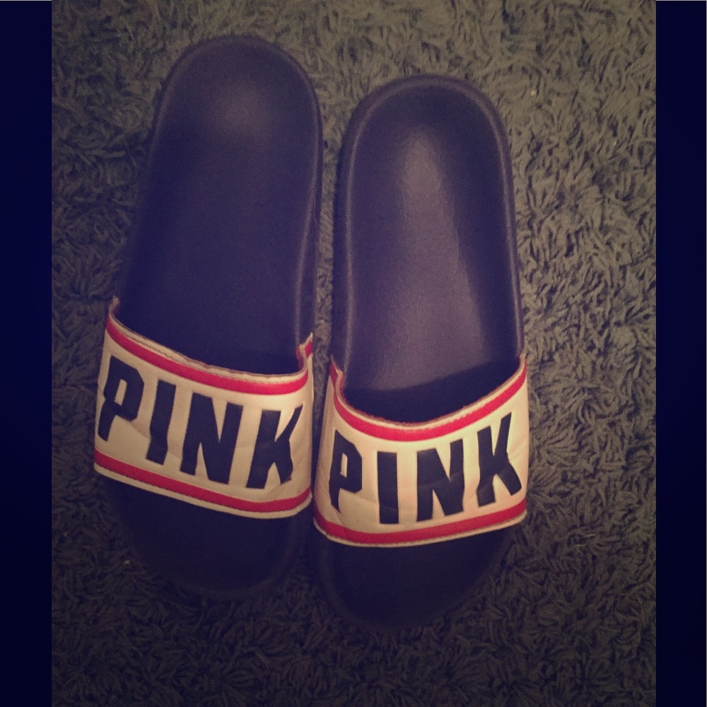 Victoria secret pink slides size medium 7-8 1/2