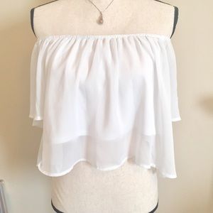 Flowy Off the Shoulder Crop Top