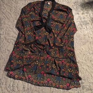 H&M + floral Blouse with bow size 18