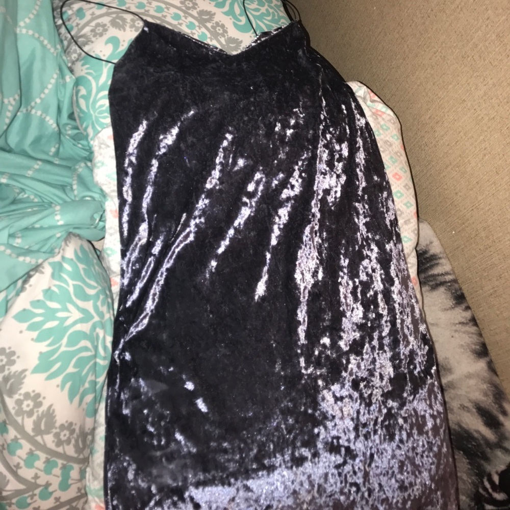 Blue velvet soft dress never worn