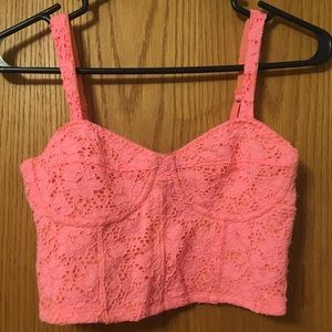 Hot pink crop/bralette
