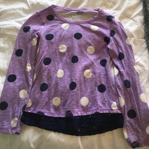 polk a dot long sleeve// Kids 10💜