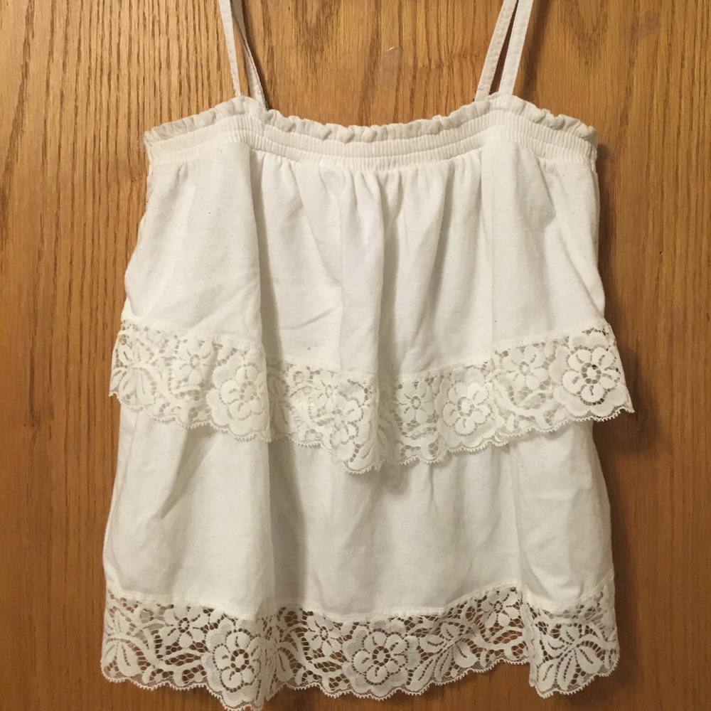 White lace tank top