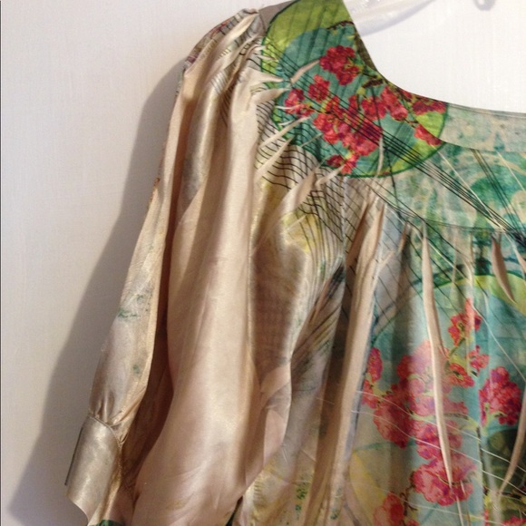 Japanese Sumi Painted Silk Dress - Picture 1 of 4