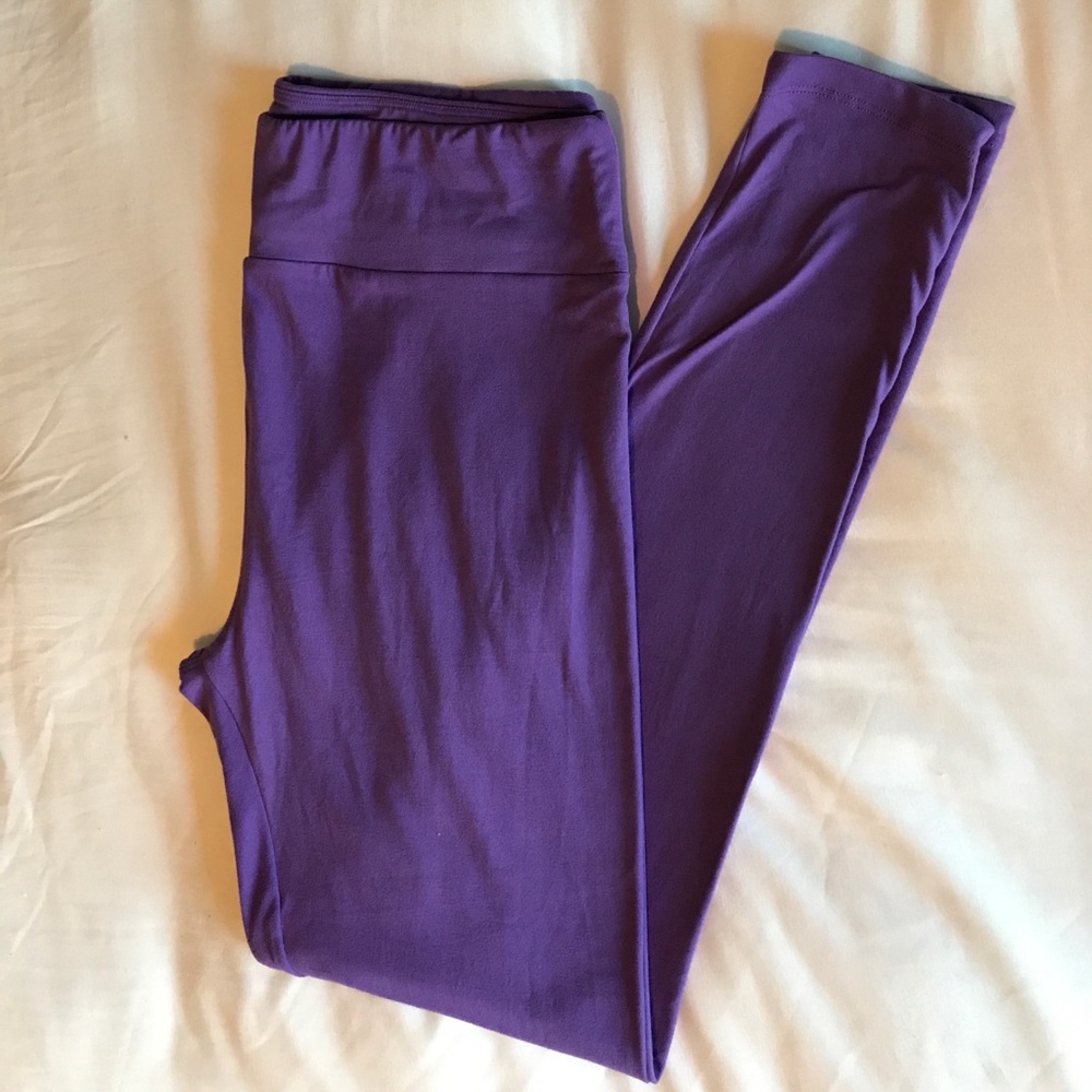 LuLaRoe Tall & Curvy Purple Leggings