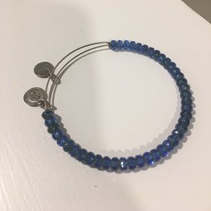 Blue beaded Alex and Ani bracelet