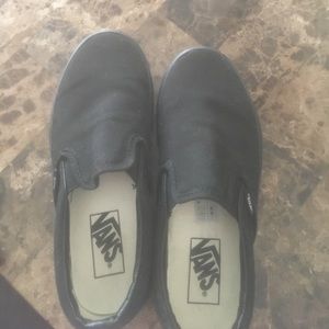 All Black Slip on Vans.