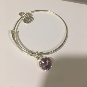 Pink stone Alex and Ani bracelet