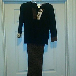 Top and pant animal print