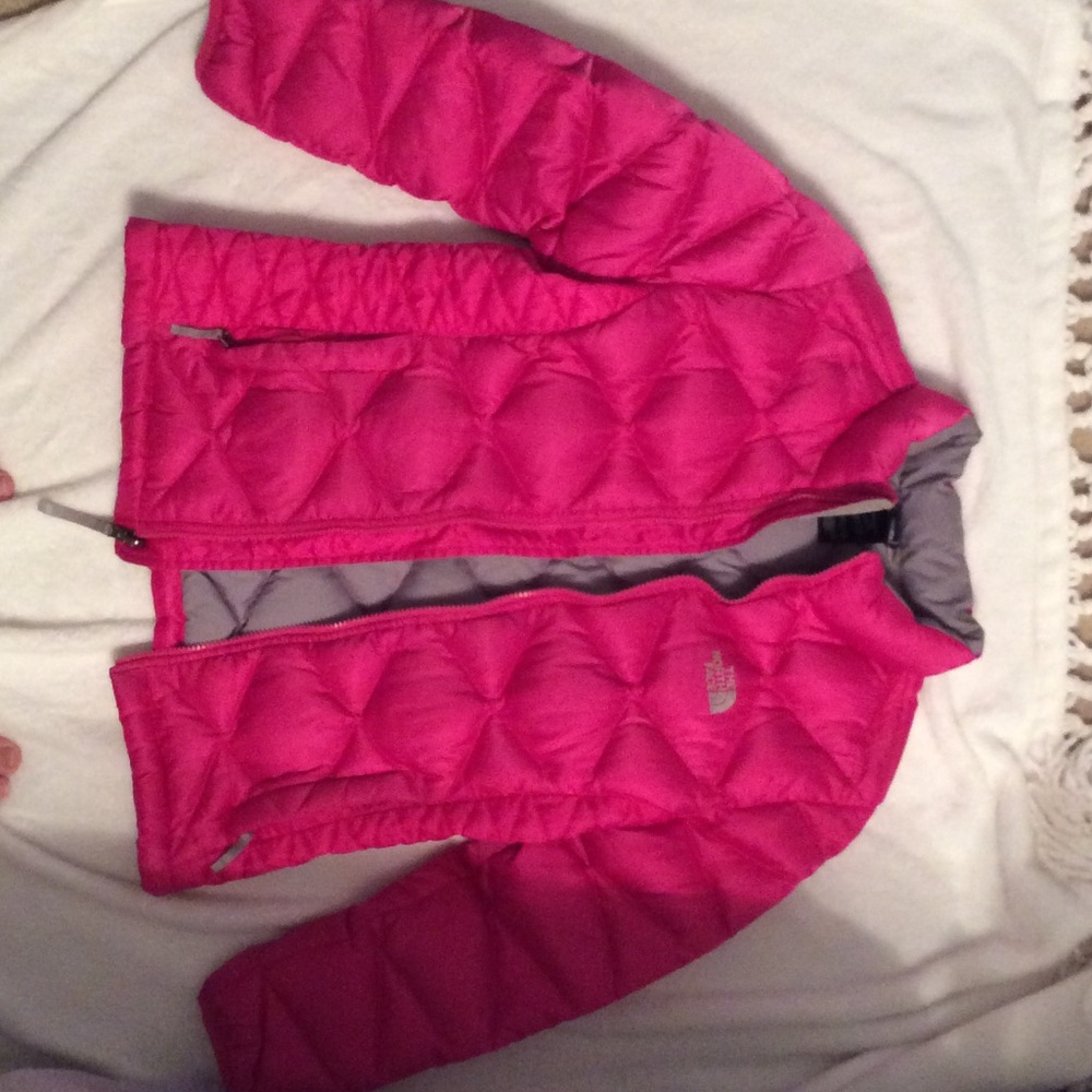 Girls north face puffy coat