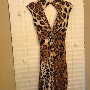 Leopard Print Cocktail Dress - SZ 4
