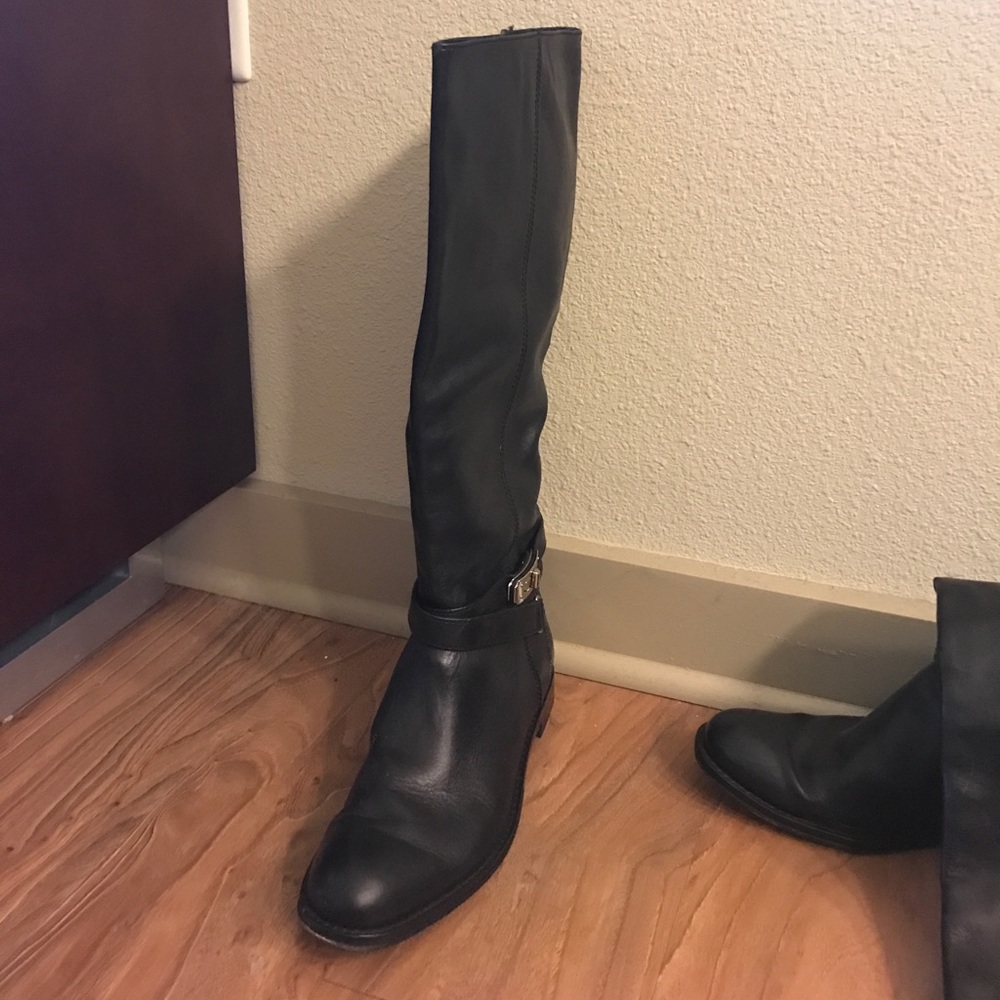 Black Coach Riding Boots Size 8 1/2 - Picture 2 of 4