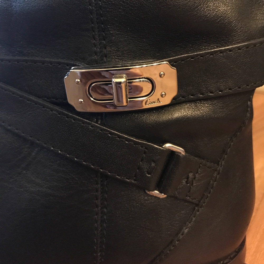 Black Coach Riding Boots Size 8 1/2 - Picture 3 of 4