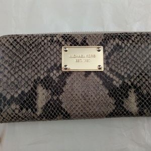 Michael Kors Embossed Python Wallet