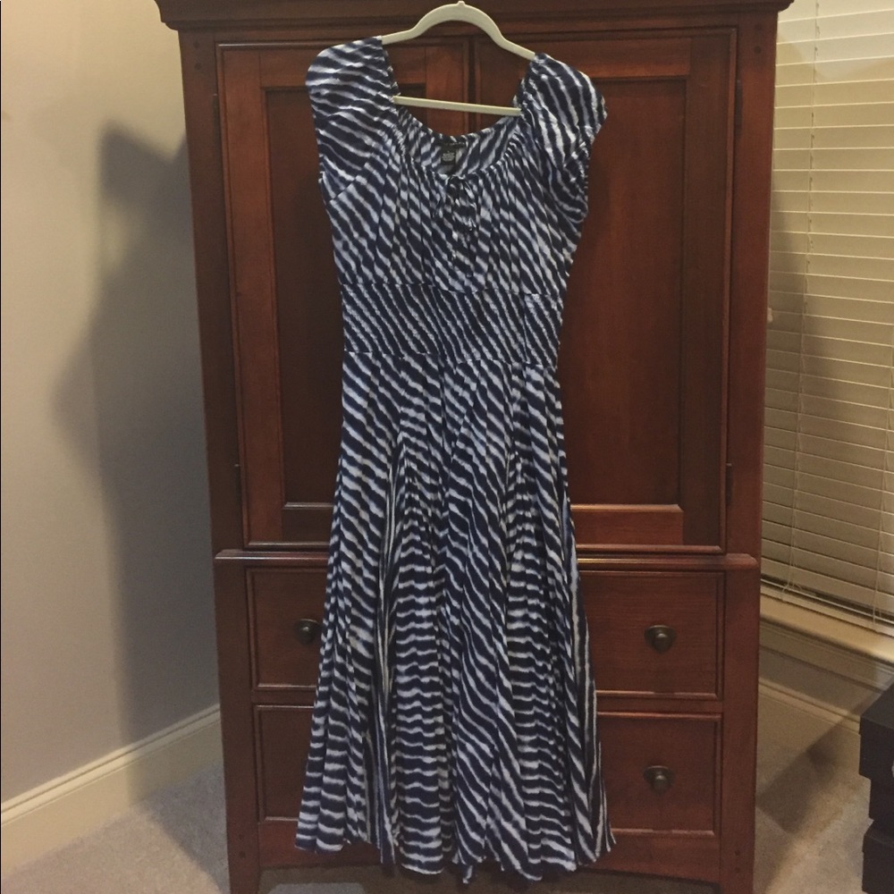 Blue striped Dress