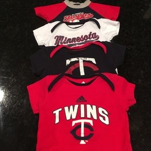 4 for $15 baseball onsies