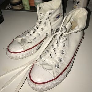 White AllStar Converse High Tops