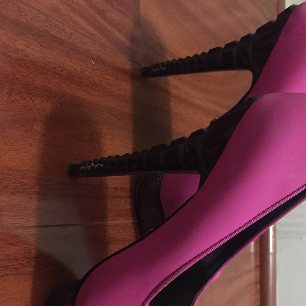 Rachel hot pink stiletto/platform front