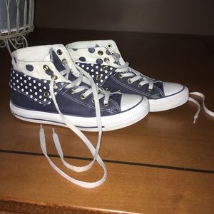 Navy & White Hi-Top Converse