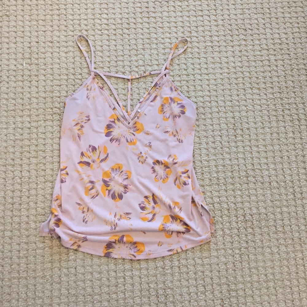 Pink Floral Urban Outfitter Tank Top