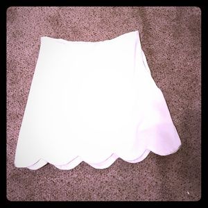 White scalloped skirt