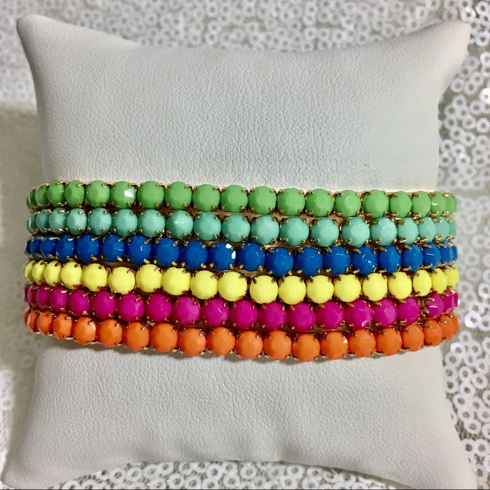 Multicolored 5 strand bracelet bundle