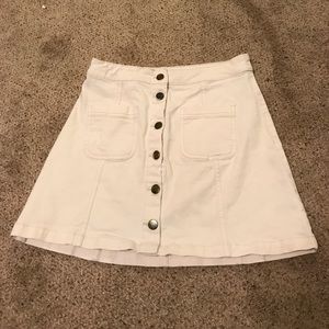 White denim skirt