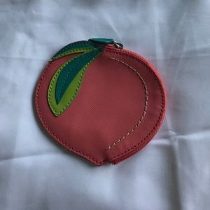 Coach peach coin purse