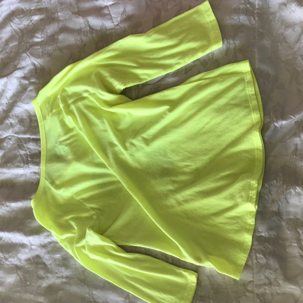 Bright yellow long sleeve t-shirt
